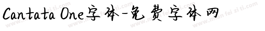 Cantata One字体字体转换